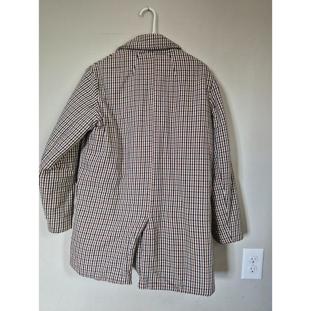 Madewell Quilted Plaid Insulated Blazer Jacket Shacket Black White Small - Picture 4 of 14